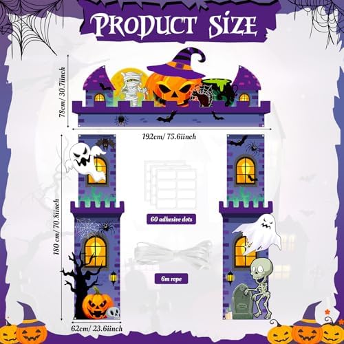 Tiamon Halloween Haunted House Decorations Scary Archway Door Banner - Image 2