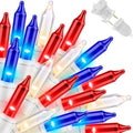 LAMPHOME Red White and Blue Mini String Lights, 31.9FT 150 Lights 4th of July Patriotic Lights White Wire, Red White Blue Fairy Lights for Indoor Outdoor Independence Day Memorial Day Tree Decoration by ULL