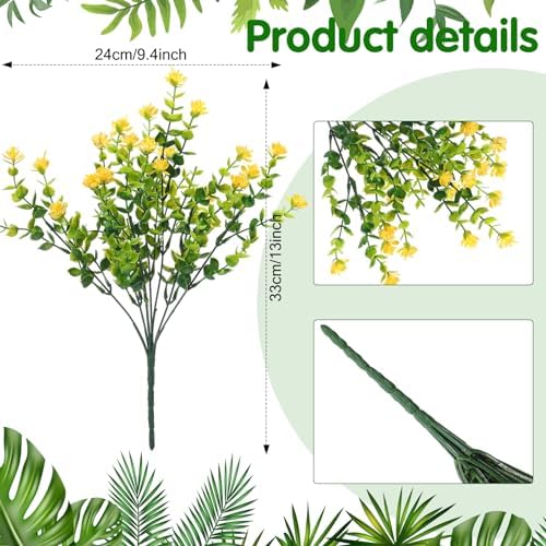 WILLBOND 12 Bundles Artificial Flowers Outdoor, UV Resistant Faux Artificial Plants Shrubs Plastic Flower Bulk for Hanging Planter Porch Window Home Spring Summer Decor(Lovely Color) - Image 3