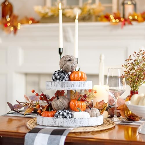 Super Holiday 12PCS Artificial Pumpkins, 4 Colors Foam Faux Pumpkins Decoration for Fall Harvest Theme Party Wedding Halloween Thanksgiving Table Decor. - Image 4