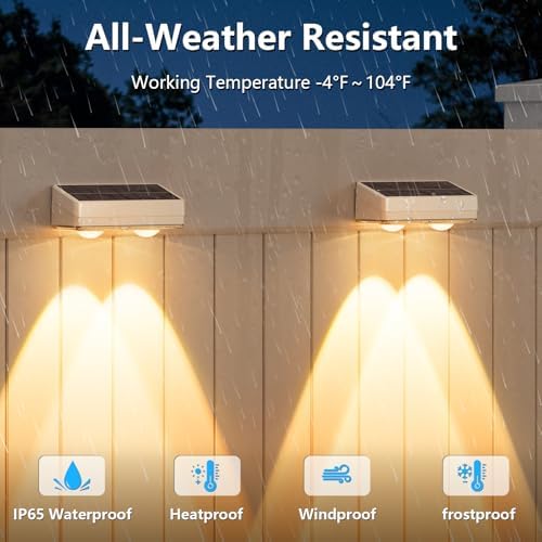 VOLISUN Solar Fence Lights Outdoor 12 Pack, 50Lumen RGB Color Changing - Image 5