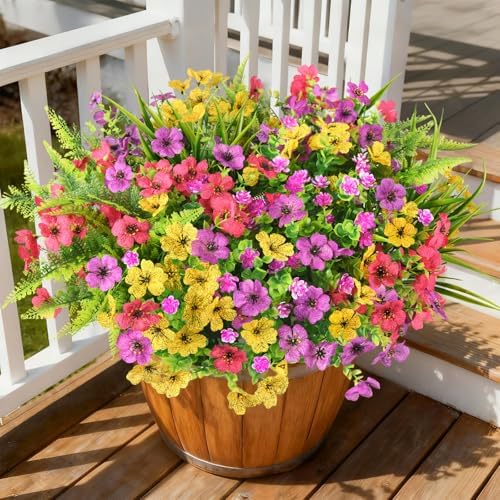INQCMY Artificial Flowers for Outdoor Faux Plants Fake Flowers Spring Decor by INQCMYPlantRack