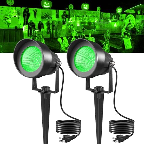 T-SUN Spot Lights Outdoor, Green Landscape Spotlights for Garden 2 Pack by T-SUN