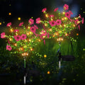 Glooglitter 2 Pack Rose Red Solar Flower Stake Light Outdoor Garden, Violet by Glooglitter
