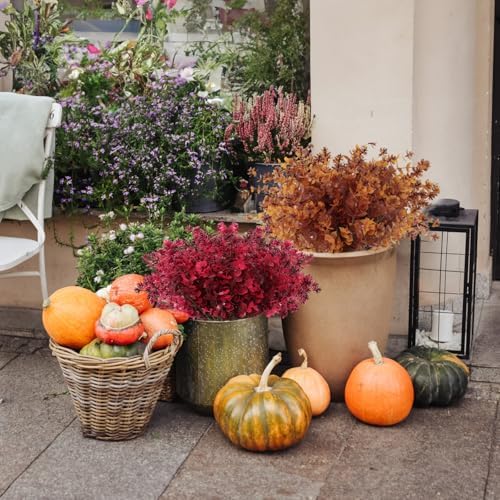 RECUTMS Faux Mums Plants,Artificial Flowers for Outdoor Fake Fall Flowers - Image 6