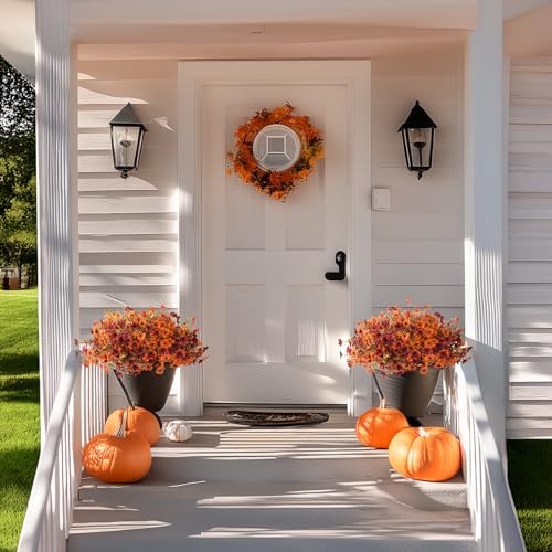 INQCMY Artificial Fake Fall Plants Flowers for Outdoor Outside Decoration - Image 3