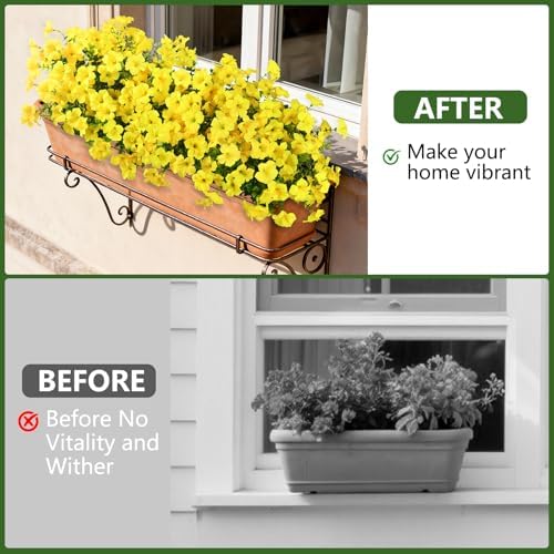 INQCMY Artificial Fake Petunias Flowers for Outdoors Fall Home Decoration - Image 5
