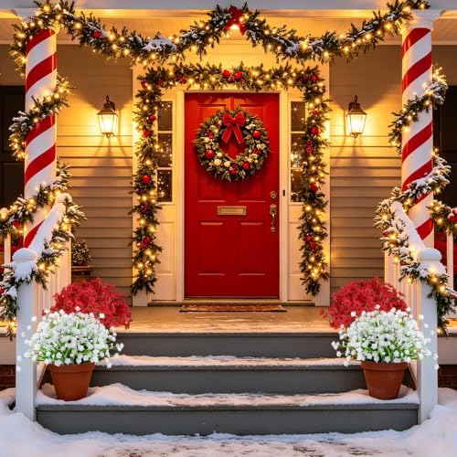 AGIRL Artificial Flowers Outdoor UV Resistant Fake Plant Garden Patio Decor - Image 4