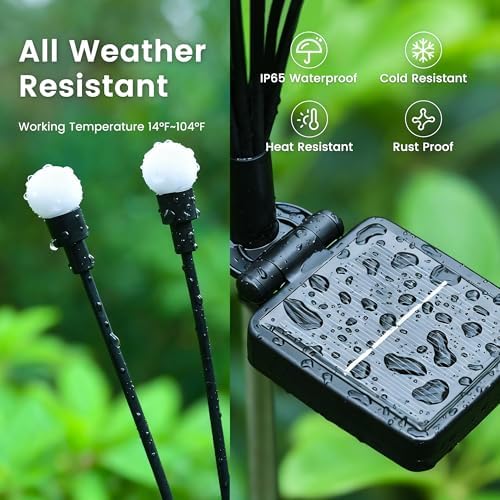 Solar Garden Lights, 2Pack 20LED Swaying Solar Lights Outdoor - Image 3