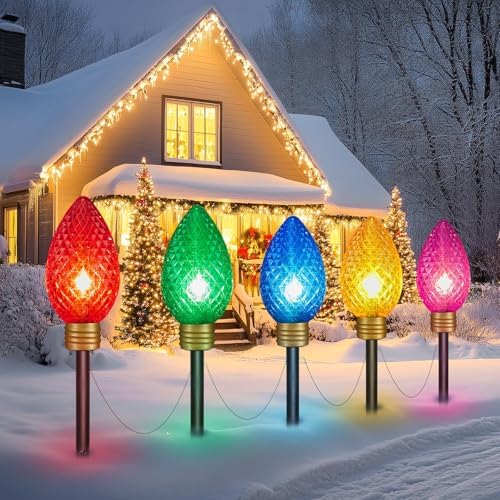 Strawberry Super Jumbo Christmas Lights Outdoor, 11FT 5 LED by Moonflor