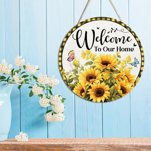 Welcome to Our Home Wooden Door Sign Outside Outdoor - Image 7