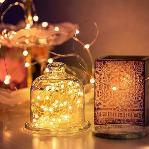 99FT 300 LED Fairy Lights Plug in, Extra-Long Twinkle Lights Warm White - Image 5