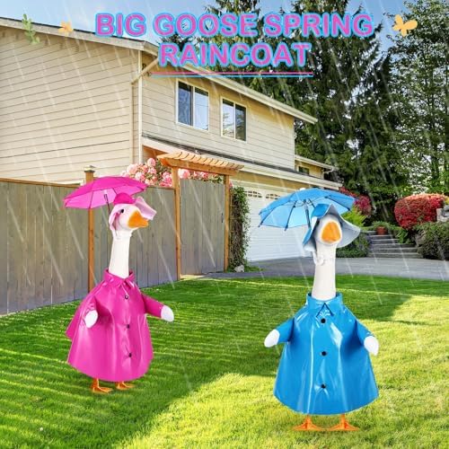 2 Set Summer Porch Goose Outfit,Blue Rose Red,23 Inches,Classic - Image 7