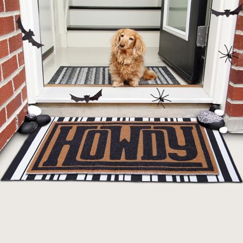 Drydiet 2 Pcs Howdy Western Doormat, Layered Farmhouse Front Porch Mat - Image 5