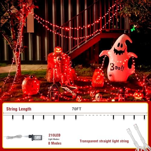 Outside LEDs Warm White LED String Lights – 70FT Transparent Wire, Waterproof & Connectable Christmas Tree Lights for Indoor Outdoor Holiday Décor - Image 2