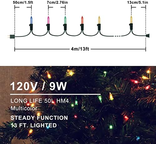 Hopolon Easter Mini String Lights, 2 Pack 50 Count 13FT Multicolor - Image 3