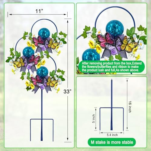 Solar Lights Outdoor Garden Stakes,Butterfly & Flower LED Colorful Lights - Image 7