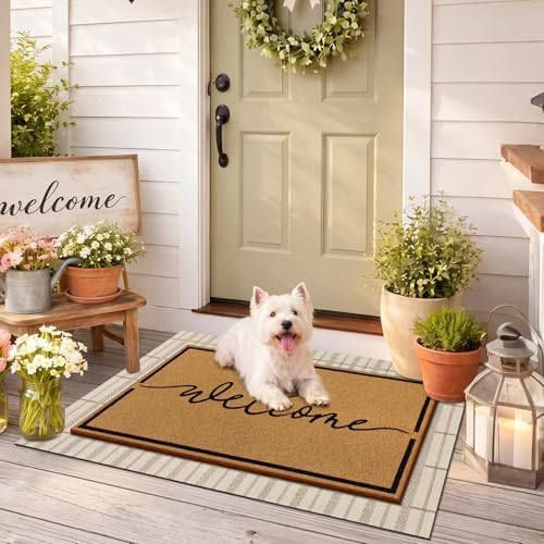 Drydiet 2 Pcs Fall Welcome Layered Doormats, Front Porch Outdoor Decor - Image 5