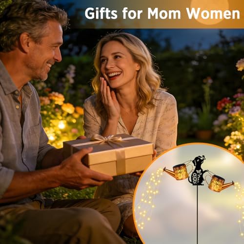 2 Pack Solar Watering Can Lights, Metal Solar Lights Outdoor Decorative - Image 7