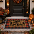 2 Pcs Halloween Door Mat, Halloween Outside Door Decorations by Unknown