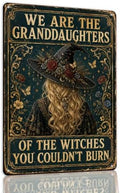 Halloween Metal Art Sign Granddaughters of Witches Wall Decor by Unknown
