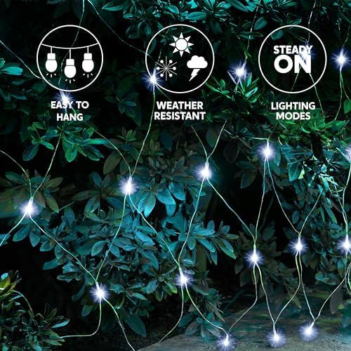 JOYIN 360 LED Christmas Net Lights,16.4 X 6.5 FT Christmas Mesh Lights with 8 Modes, Connectable, Waterproof for Bushes Trees Yard Indoor Outdoor Xmas Decorations (Cool White) - Image 2