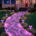 Solar Lights Outdoor, 16 Pack Mushroom Lights Outside Waterproof, Solar Powered LED Lighting for Garden, Yard, Landscape, Path, Pathway, Lawn, Walkway, Driveway, Backyard Halloween Decor (Purple) by Benany