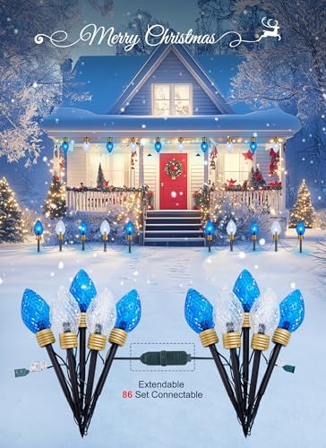 Strawberry Jumbo C9 Christmas Pathway Lights, 2Pack Total 17FT - Image 4