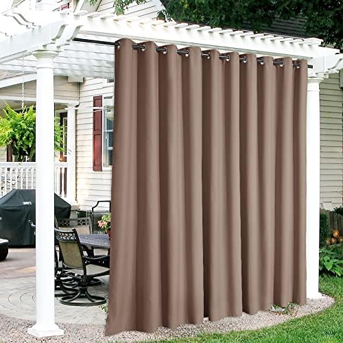 RYB HOME Extra Wide Outdoor Curtains for Patio Waterproof Privacy by RYBHOME