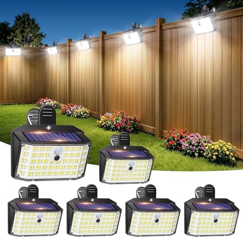 LUHLEE Clip on Solar Fence Lights Outdoor, 176 LED Motion Sensor Lights by LUHLEE