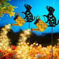 Solar Lights Outdoor, Dog Solar Watering Can Lights, Birthday Gifts for Women Mom Mother's Day Christmas, Waterproof Metal Hanging Lantern Garden Decor Outside Patio Yard Pathway Backyard, 2 Pack by yulloyello