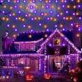 66FT 640LED Orange Purple Halloween Lights Outdoor 8 Modes Plug-in by Heceltt