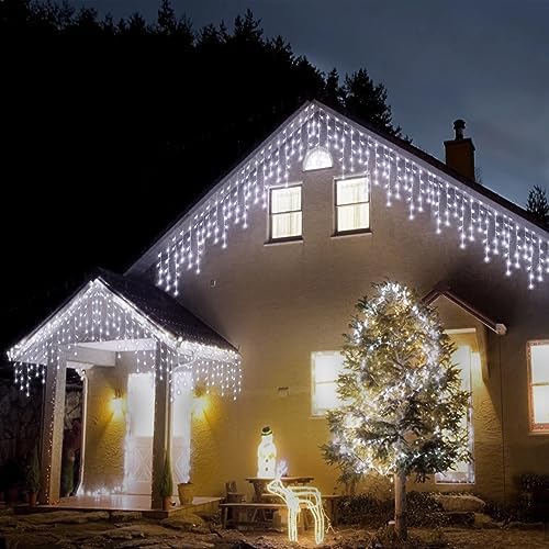 304 LED Outdoor Waterproof String Lights for Christmas, Wedding & Party Decor - 8 Modes, Cool White - Image 6