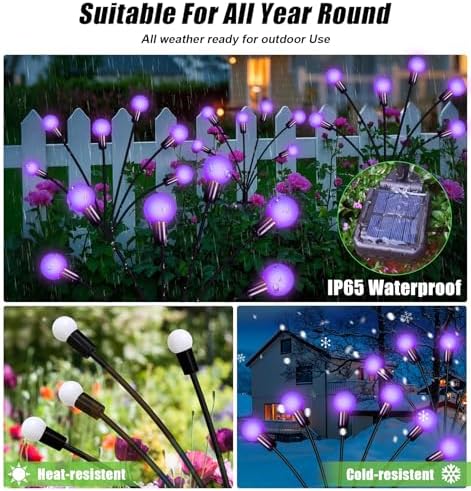 NBQQ Solar Lights Outdoor Waterproof 2 Pack of 12 LEDs Unique Gifts Women - Image 3