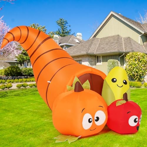 COMIN Thanksgiving Inflatables 5.6FT Long Fruit Combo with Built-in LEDs Blow Up Yard Decoration for Holiday Party Indoor Outdoor Garden Lawn - Image 3