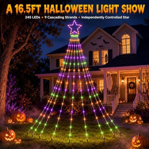Avatar Controls Halloween Star Waterfall Lights, 16.5FT 245 LED RGB - Image 3