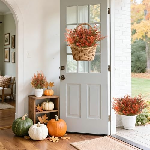 RECUTMS Artificial Fall Mums Flowers No Fade Faux Autumn Plant Outdoor 12Pc - Image 5