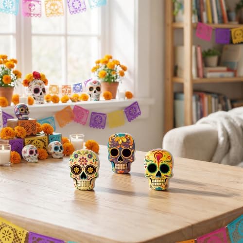 Smile Dia de los Muertos Wooden Block Decor - Image 6