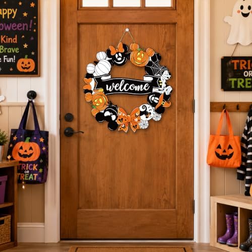 Halloween Door Decorations Welcome Sign Halloween Decor for Outside - Image 3