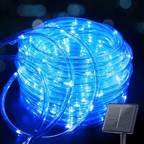 Brightown 39FT 100LED Solar Rope Lights Outdoor Waterproof, Blue by Brightown