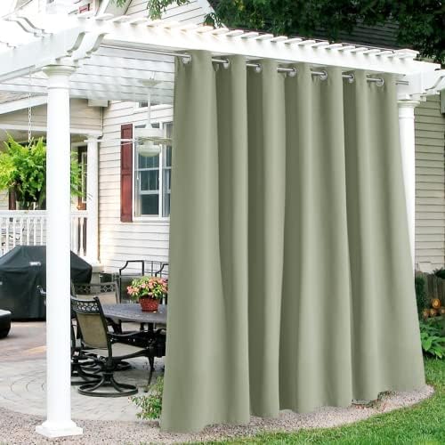 RYB HOME Extra Wide Outdoor Curtains for Patio Waterproof Privacy by RYBHOME