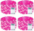 4 Pack Fairy Lights Battery Operated with Timer Valentines Day Lights Pink by EXF