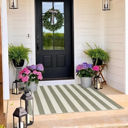 OJIA Outdoor Rug 3'x5' Washable Entryway Rugs Front Door Mat Porch Rug - Image 7
