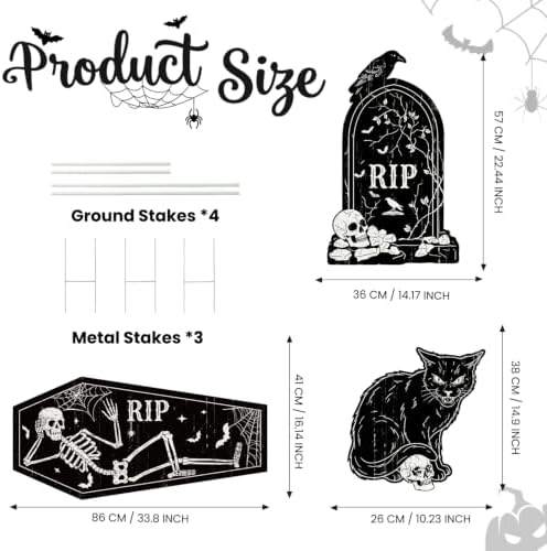 Smile Halloween Graveyard Yard Signs Corrugated Plastic Waterproof Lawn - Image 2