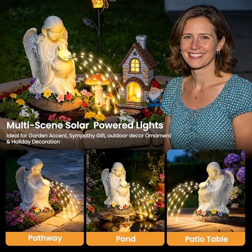 GIGALUMI Angel Statue Solar Garden Yard Decor Outdoor Gifts for Women - Image 5