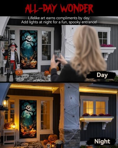 Halloween Door Cover Decor, Outdoor Party Wall Backdrop Sign - Image 5