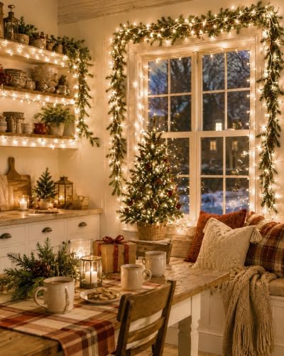 Hopolon Clear Christmas Lights, 13 FT 50 Count String Lights White Wire - Image 4