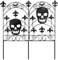 hogardeck Halloween Decorations Outdoor, Metal Fence Decorative Garden Stakes with Skull Head for Halloween Decor, Yard Signs for Halloween Outside Garden Lawn Porch Party Decorations by HOGARDECK