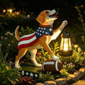 Solar Dog Garden Statues with Clearance Lights, 11" Dog Figurine Home Decor by VMANYFIRE