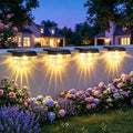 Melunar 8 Pack Solar Deck Lights Outdoor, Solar Step Lights Waterproof for Outside, Yard, Patio, Garden, Pool, Railing, Stairs, Fence (Warm White) by Melunar